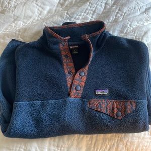 Boys Patagonia Snap Button Fleece Sz L 12